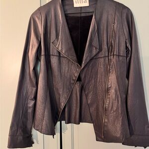 illia Black Leather moto jacket